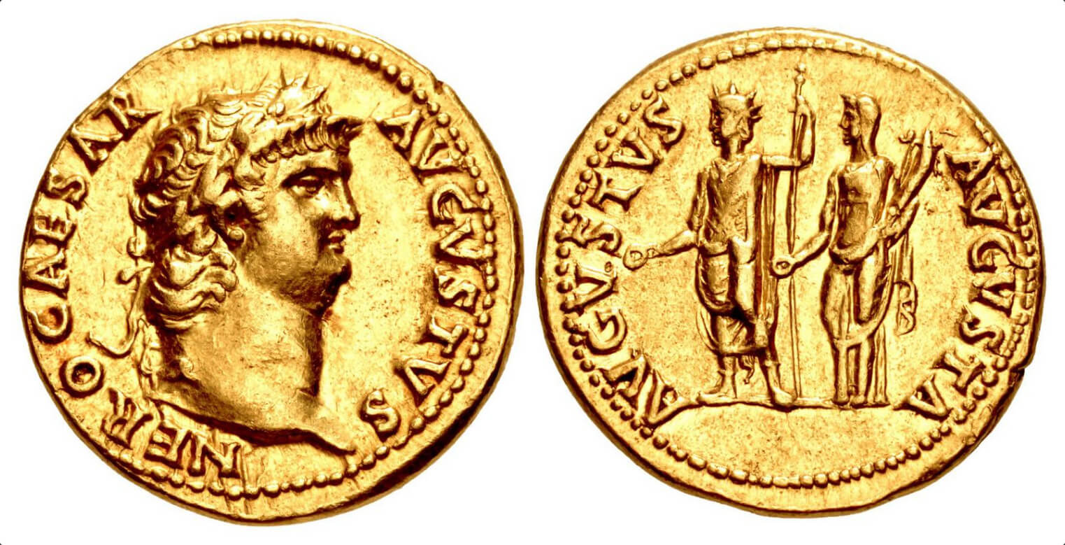 Authentic Caesar Augustus Coin Gold Jewelry