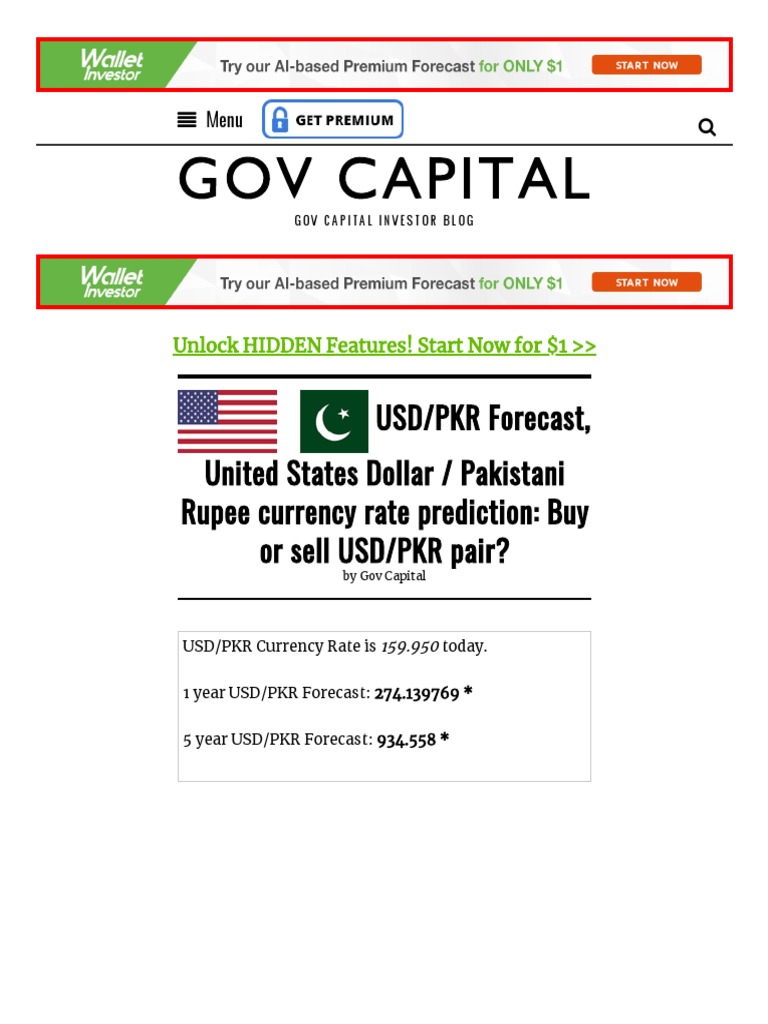 DOLLAR TO PAKISTANI RUPEE FORECAST , , - - Long Forecast