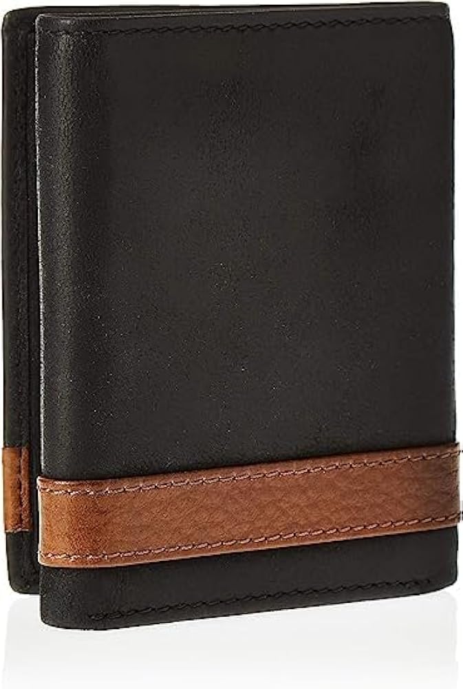 Fossil Men's Leather Bifold Wallet with Flip ID Window ML, Quin – 3alababak