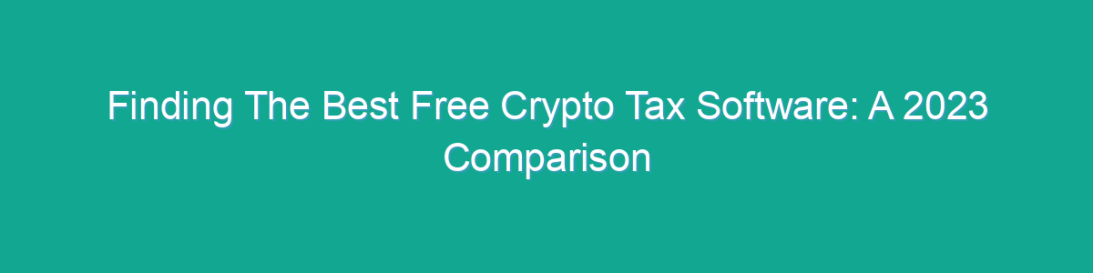Best Crypto Tax Software for March 
