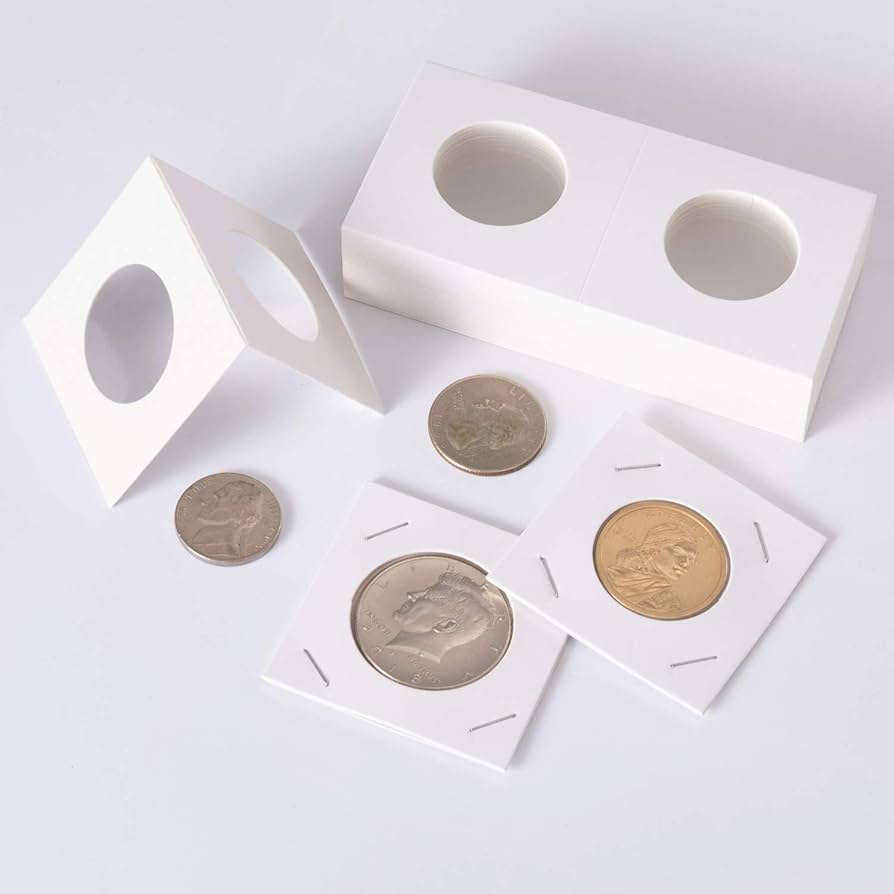 Cardboard Coin Holders 2x2 (Staple Type) – cointime.funs - Wynyard Coin Centre