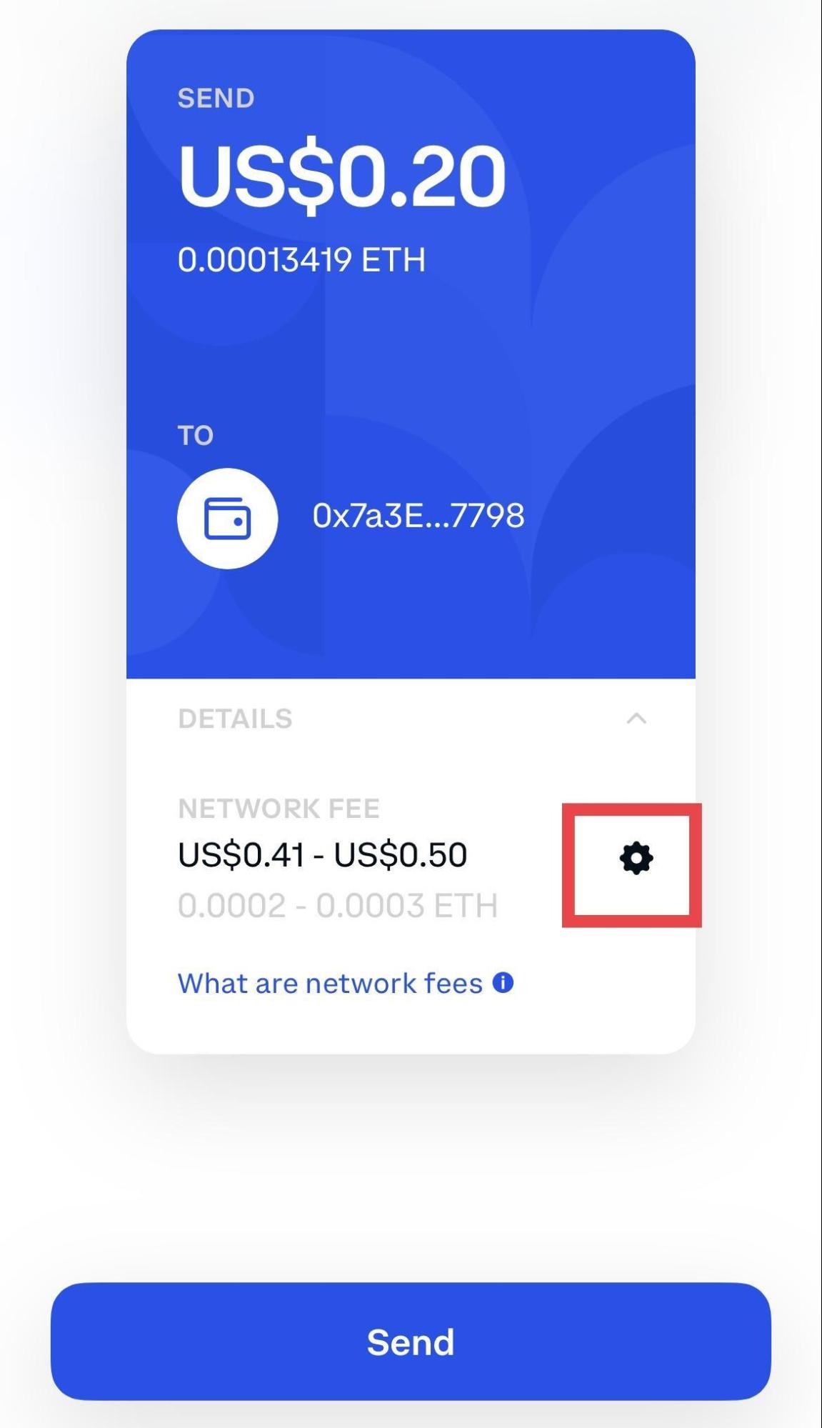 Ethereum Average Transaction Fee