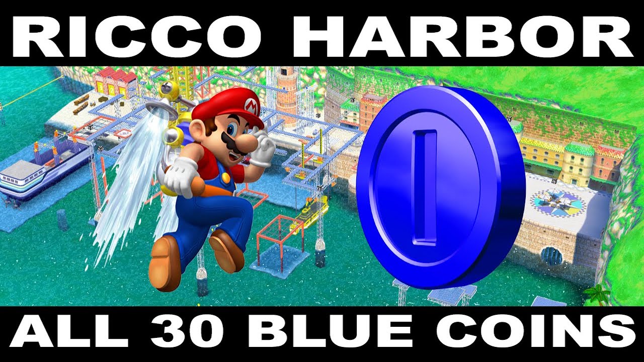 Super Mario Sunshine/Ricco Harbor blue coins - Wikibooks, open books for an open world