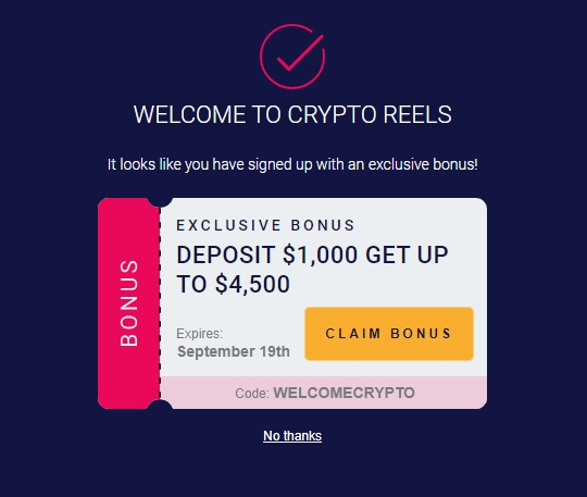 Crypto Reels Casino Bonus Codes - ALL Casinos Bonuses • only SlotsSpot