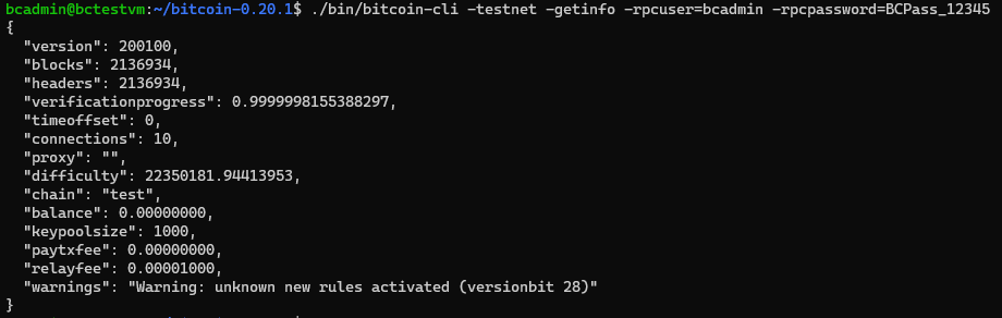 To run bitcoin core testnet on Ubuntu 