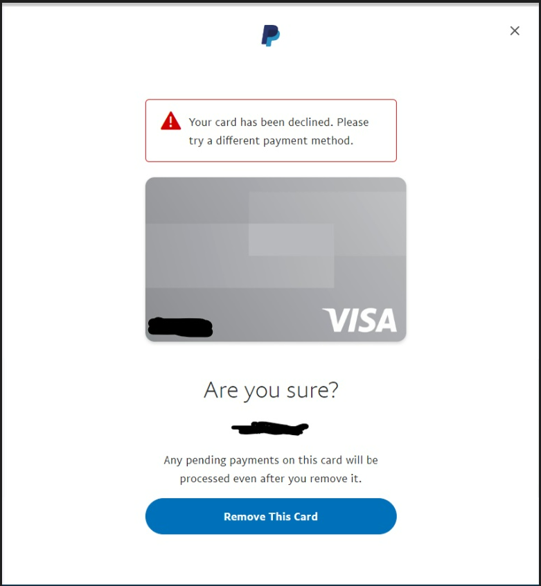 Card Declined By PayPal? | GrahamValue