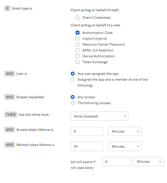 Configure Refresh Token Expiration