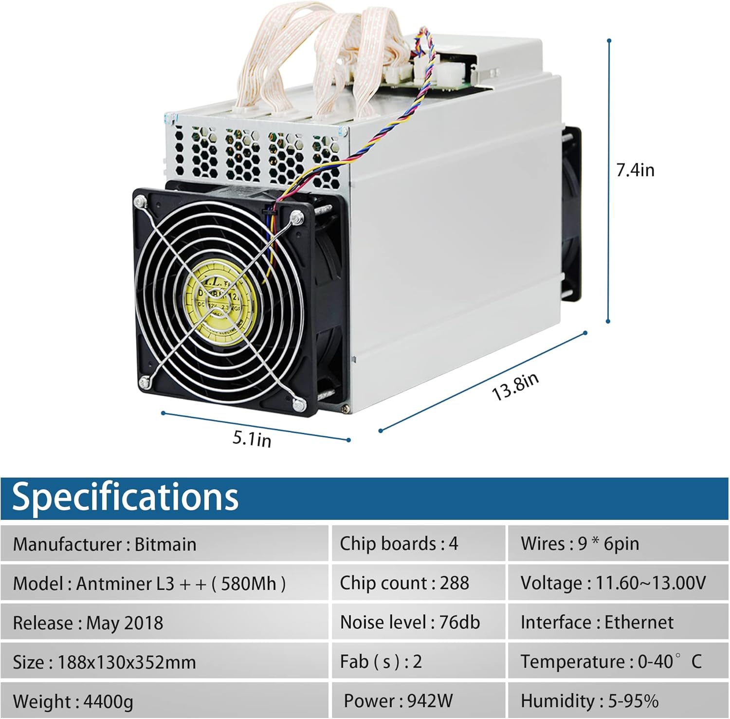 Bitmain Antminer L3+ Mh/s Litecoin Miner - CryptoMinerBros