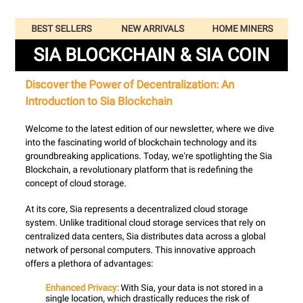 Siacoin (SC): Decentralized Data Marketplace | Gemini