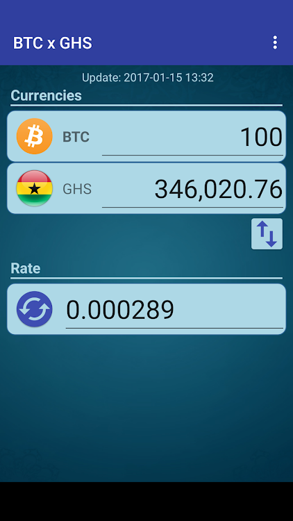 Bitcoins to Ghanaian cedis Exchange Rate — Convert BTC/GHS