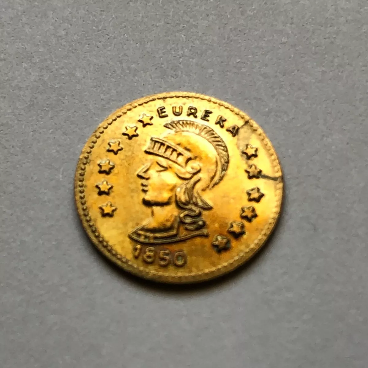 California Gold, Eureka One Dollar - Token Minerva &