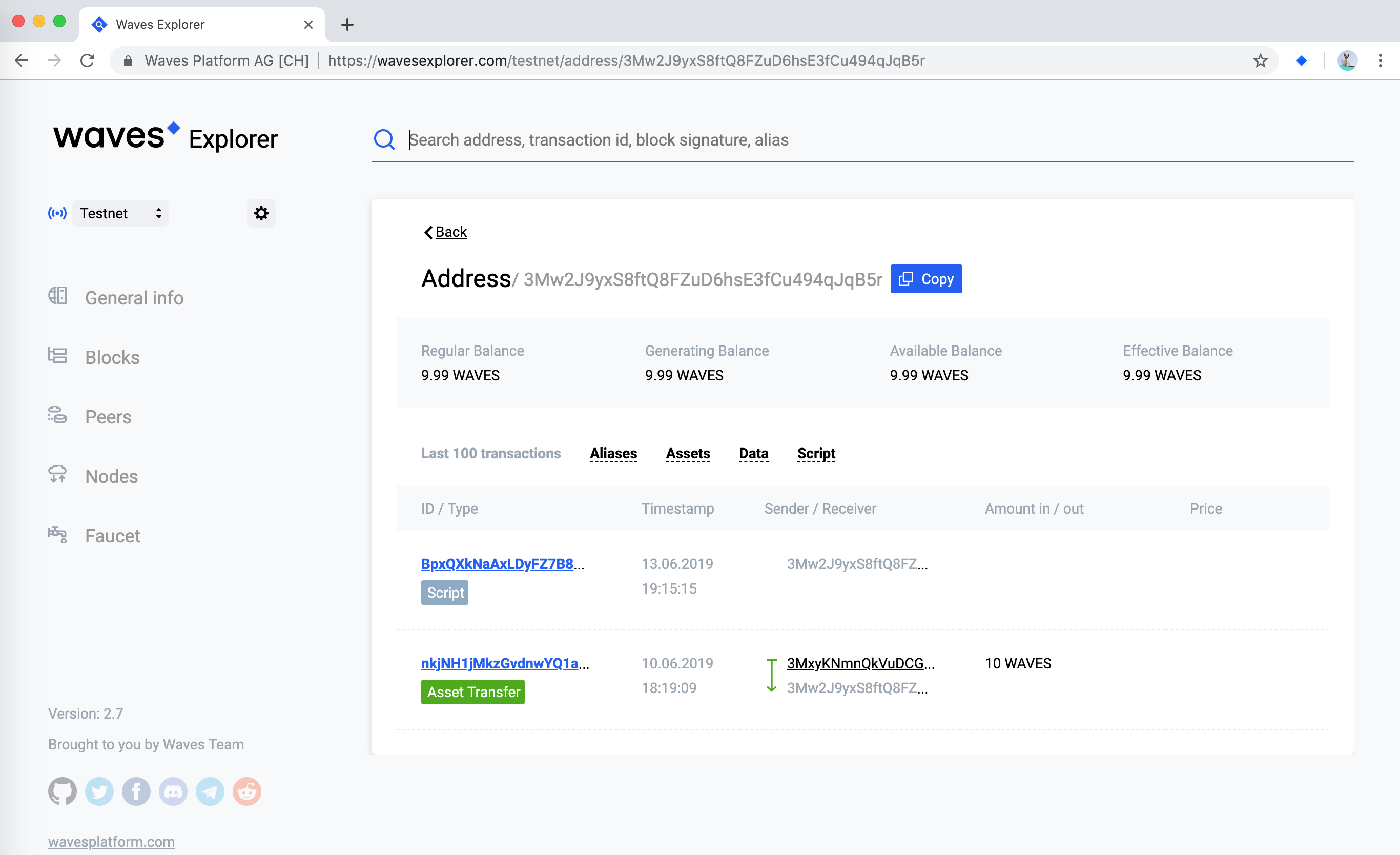 Account balance top up on Testnet and Stagenet | Waves documentation