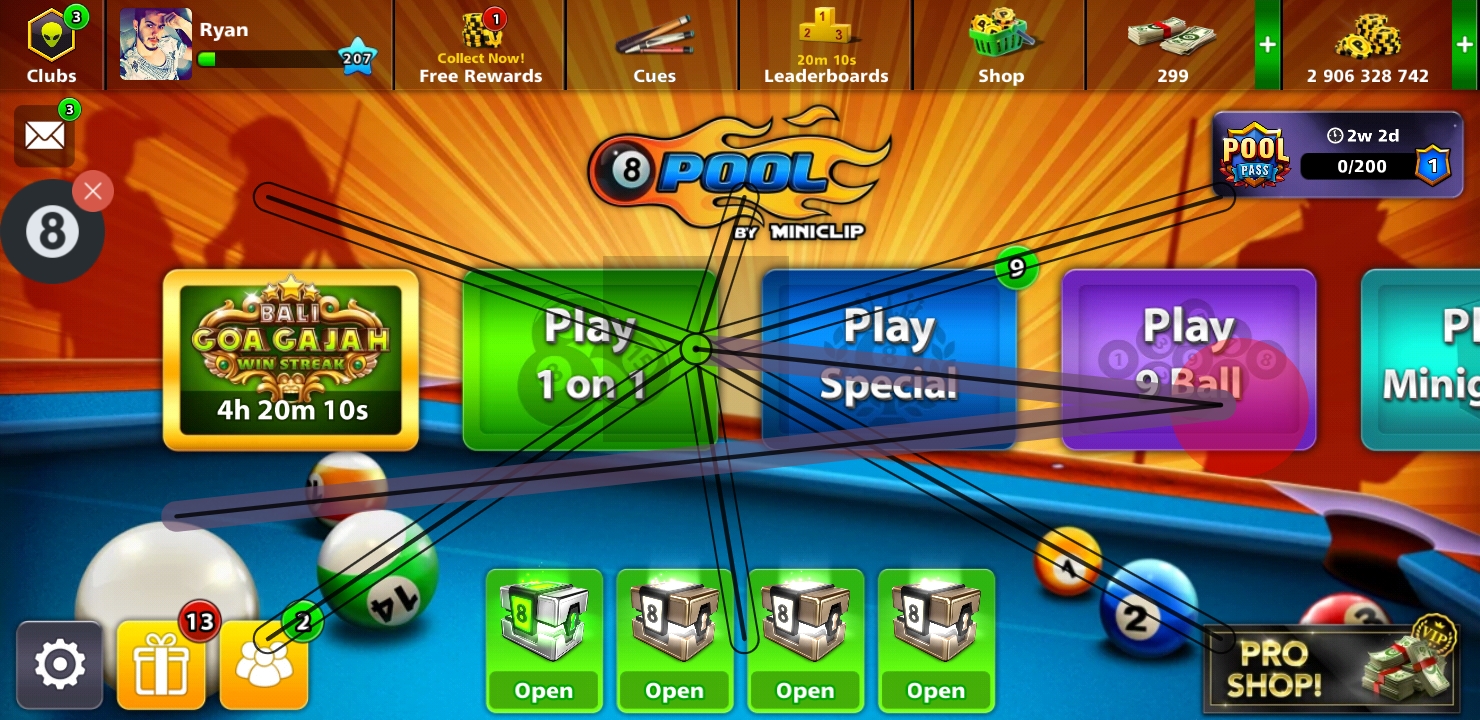 Download 8 Ball Pool (MOD, Long Lines) APK for android