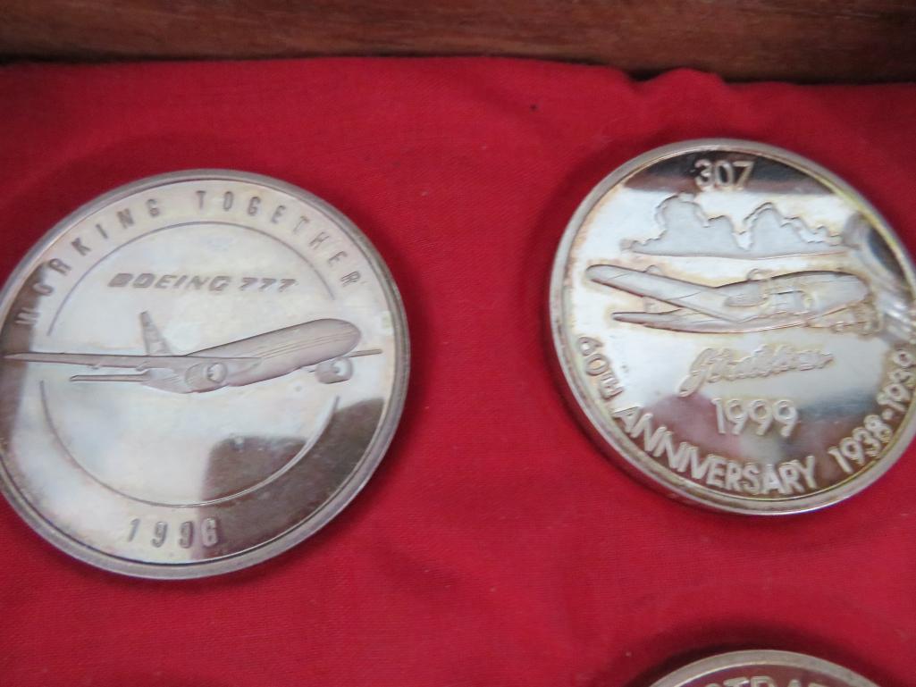 6 BOEING EMPLOYEES COIN CLUB Wooden Nickles $ - PicClick AU