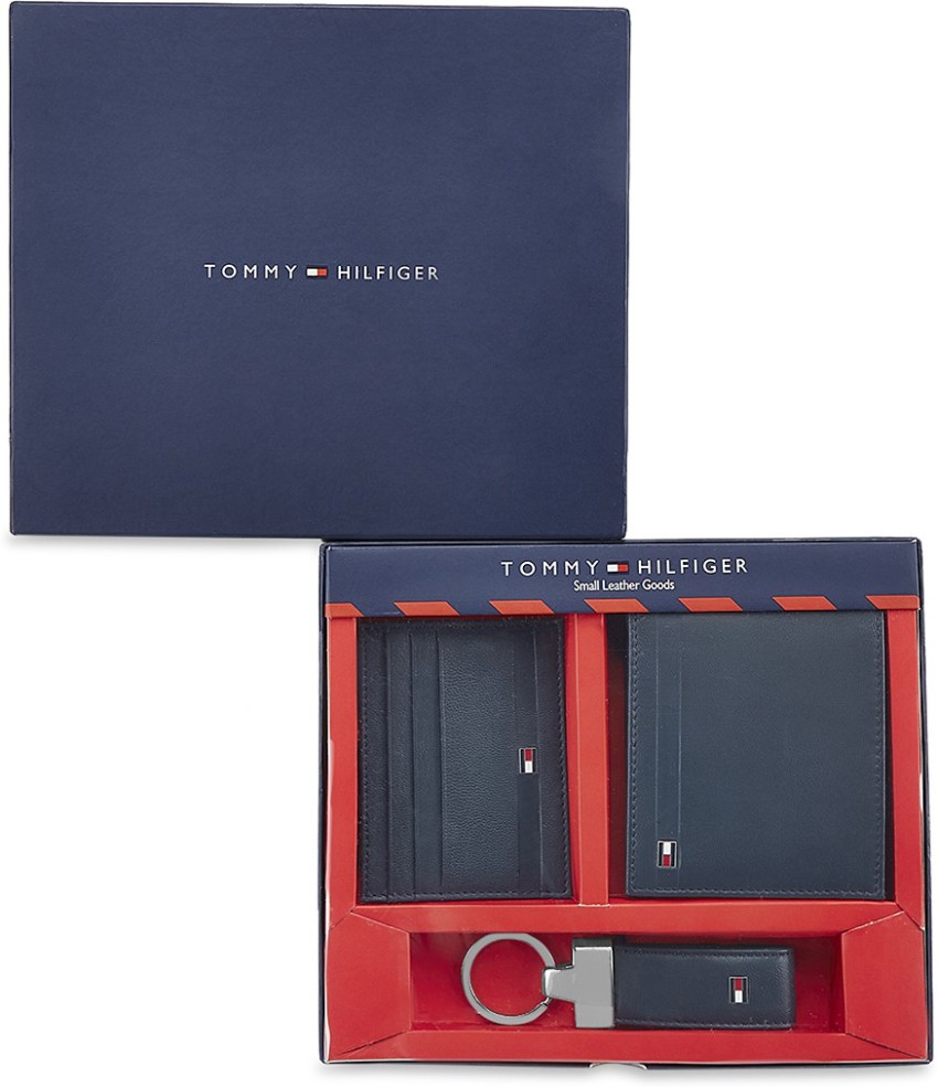 Buy Navy Blue and Red Customized Tommy Hilfiger Men's Wallet Online | yourPrint