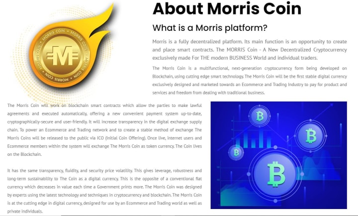 Morris coin crypto scam - The mode of Cheating