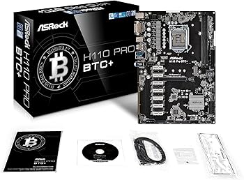 Placa Mae Asrock Lga H Pro Btc+ Dvi-d/1pcie16x/12pci | Frete grátis