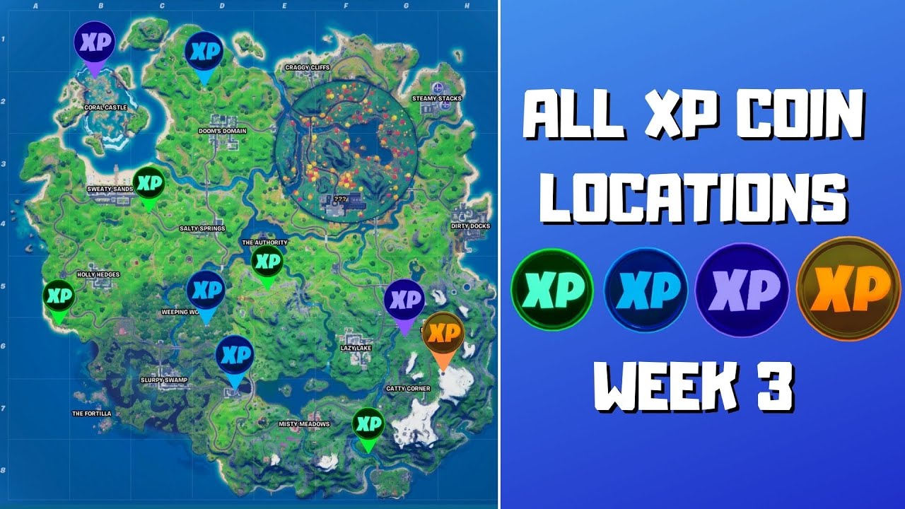 Fortnite: Week 4 XP coins locations - Millenium