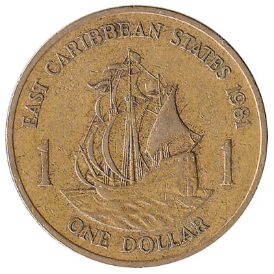 1 Dollar - Elizabeth II (2nd portrait) - Eastern Caribbean States – Numista