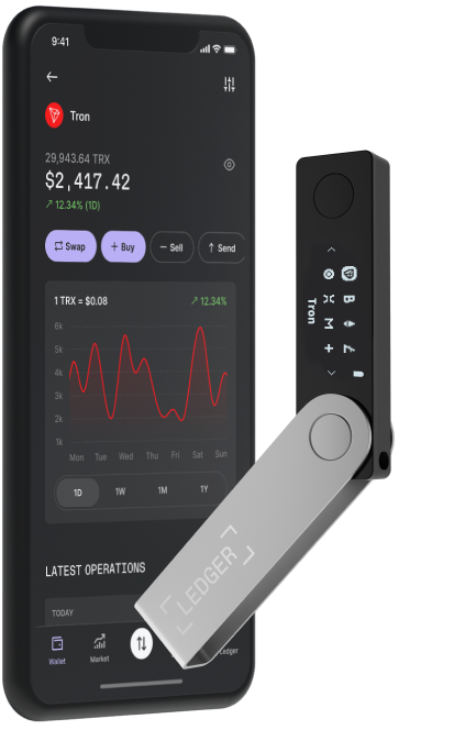 Ledger Wallets Support Tron's TRC20 Tokens Now