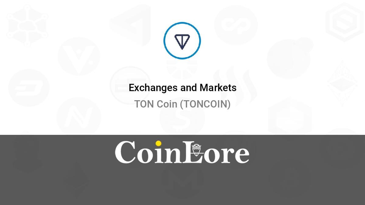 Toncoin (TON) Kurs, Grafiken, Marktkapitalisierung | CoinMarketCap