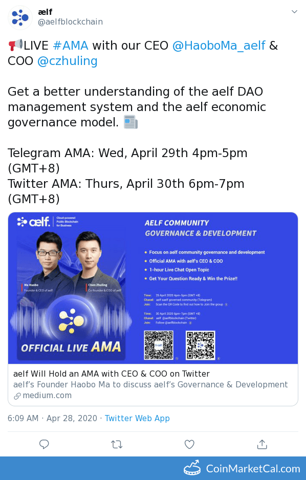 Telegram: Contact @aelfblockchain