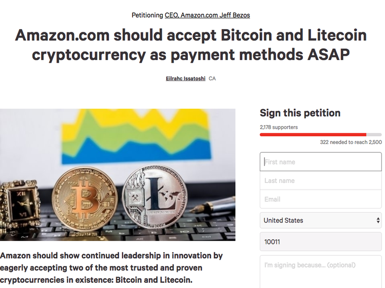 Amazon to Accept Bitcoin, Cryptocurrency; Seeks Blockchain Leader