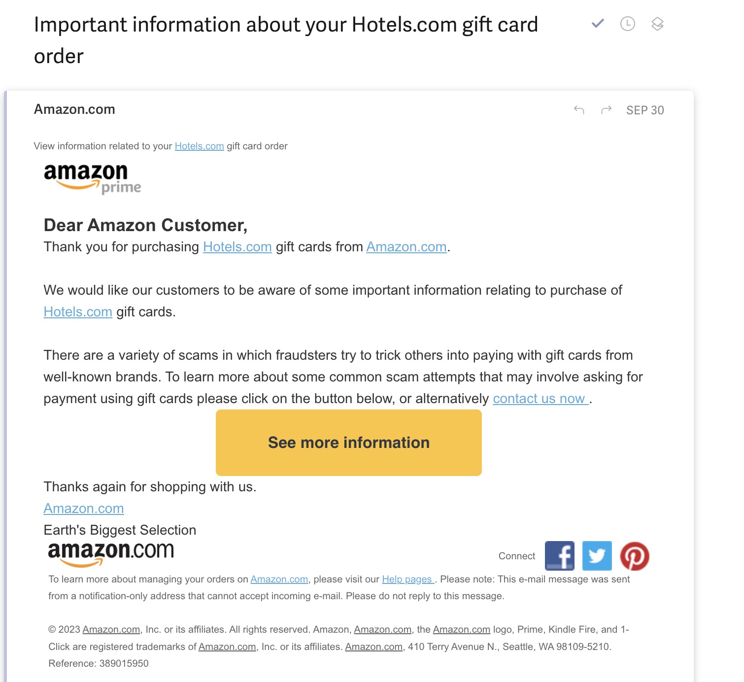 What should I do if my Amazon gift card has not arrived?