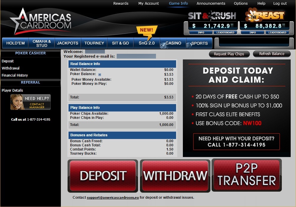 America's Cardroom Payment Options - How to Deposit at ACR Poker in 