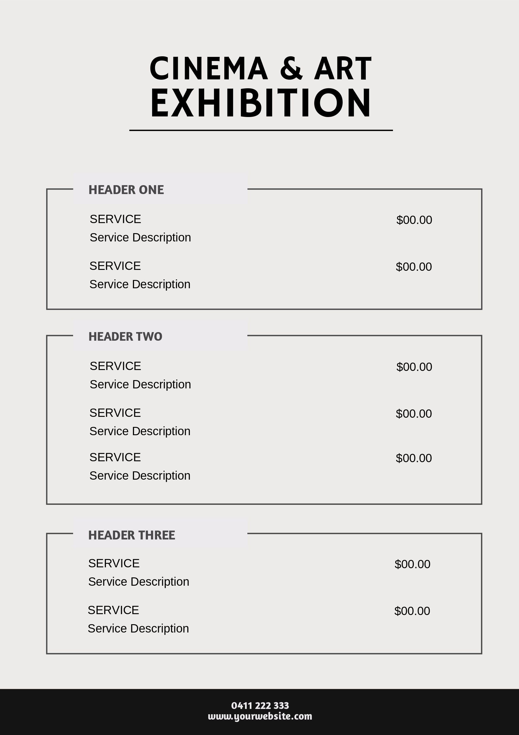 Makeup artist price list template free Jobs, Employment | Freelancer