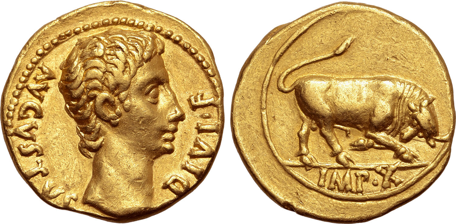 Super rare Roman gold coin of the Emperor Augus | Noonans Mayfair