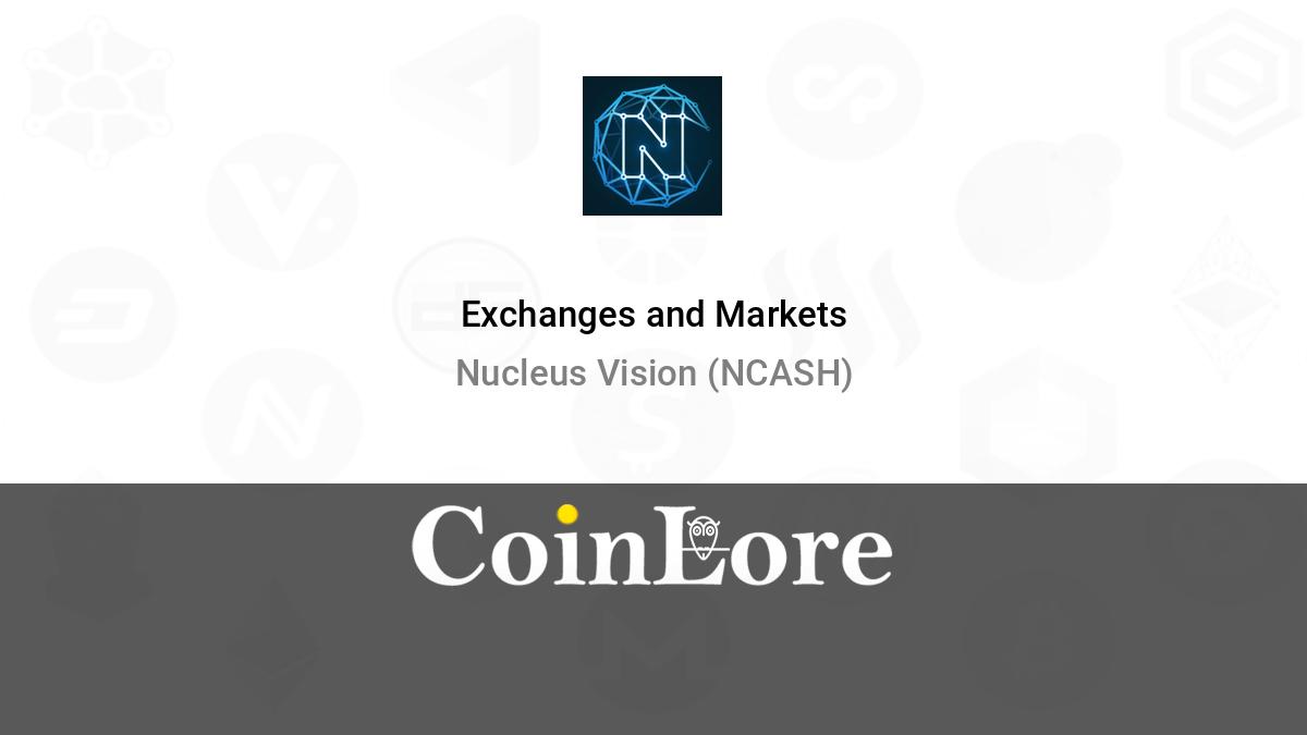 Nucleus Vision Price Today IN | NCASH to INR live, Charts, Market Cap, News - Sahi Coin