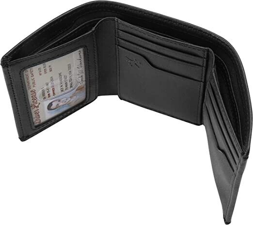 Old Leather Double I.D. Trifold | Men's Leather Trifold Wallet | Bosca