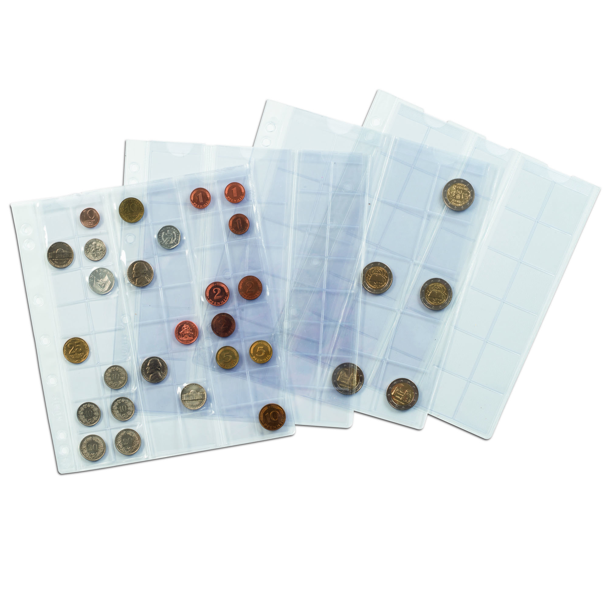 Blue NUMIS Coin Album including 5 assorted sheets