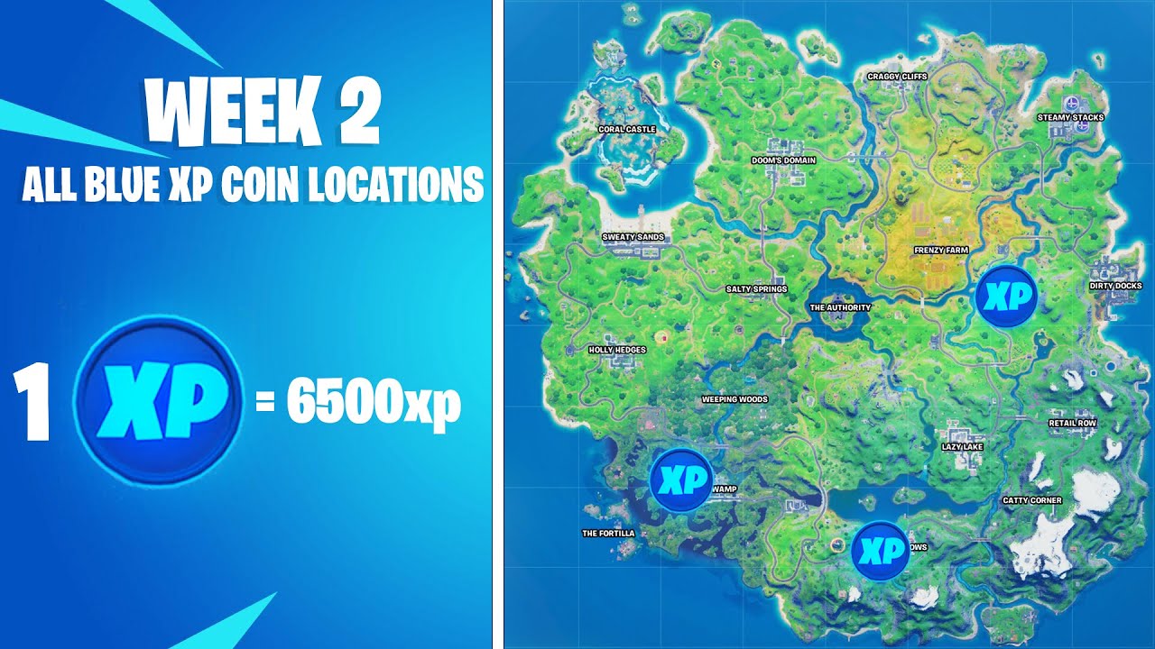 Where to find all the XP coins in Fortnite Chapter 2, season 5, week 14 - Dot Esports