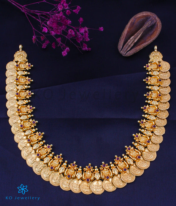 Gold Antique Lakshmi Coin Haram Necklace – Kattam