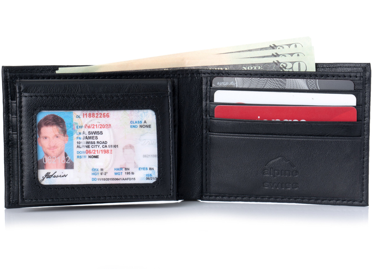 Bi-Fold Wallet With A Flip Up ID Holder – Design 