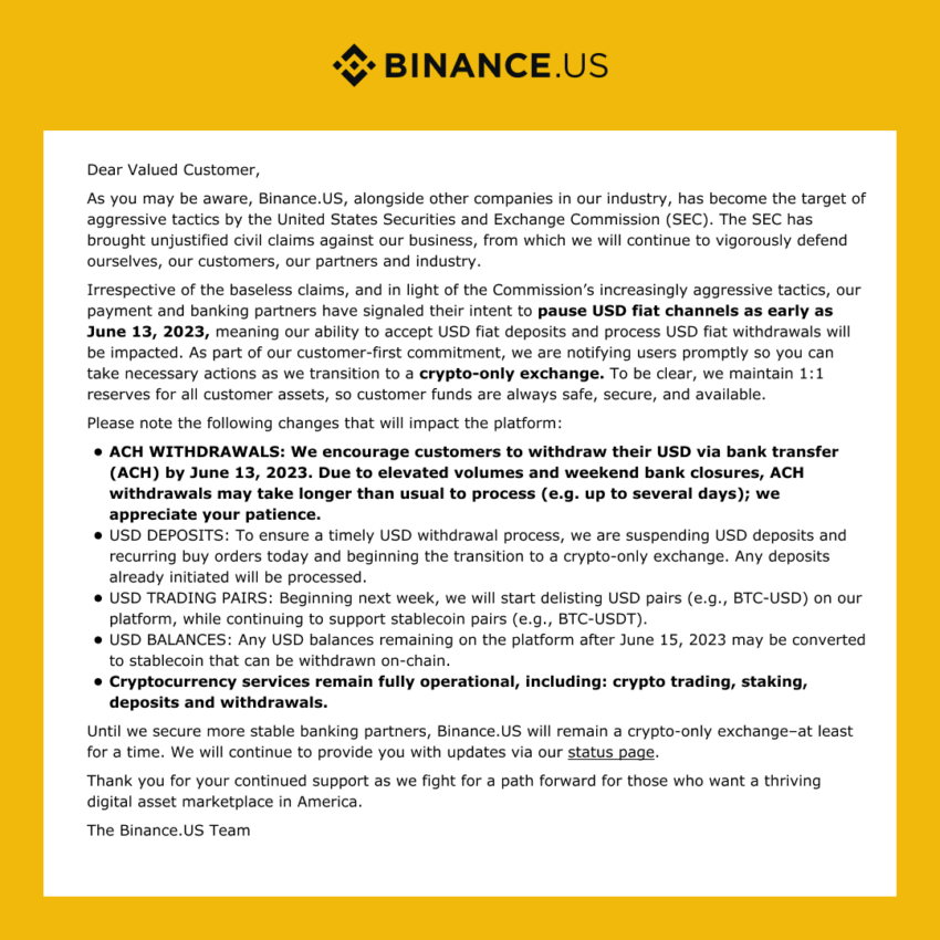 Crypto giant Binance's US affiliate halts direct dollar withdrawals | Reuters