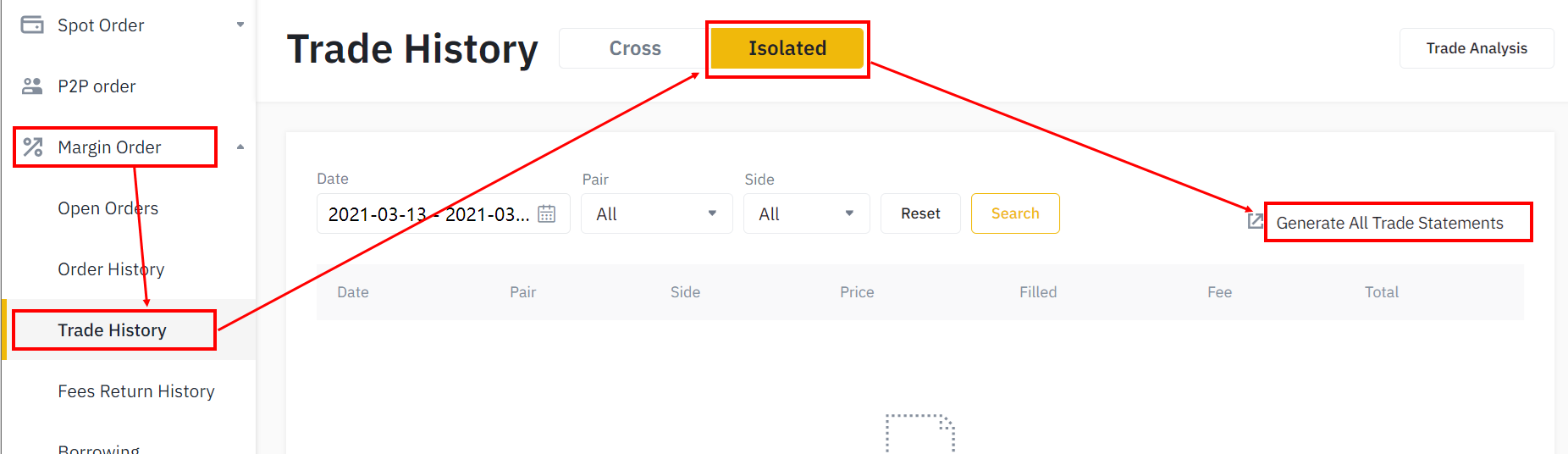 binance-exports: Generate CSV Exports of your Binance Trade History.