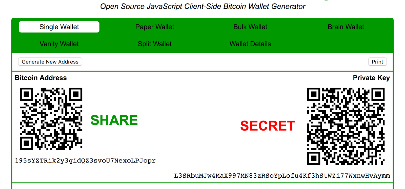 How to create a Bitcoin wallet address from a private key