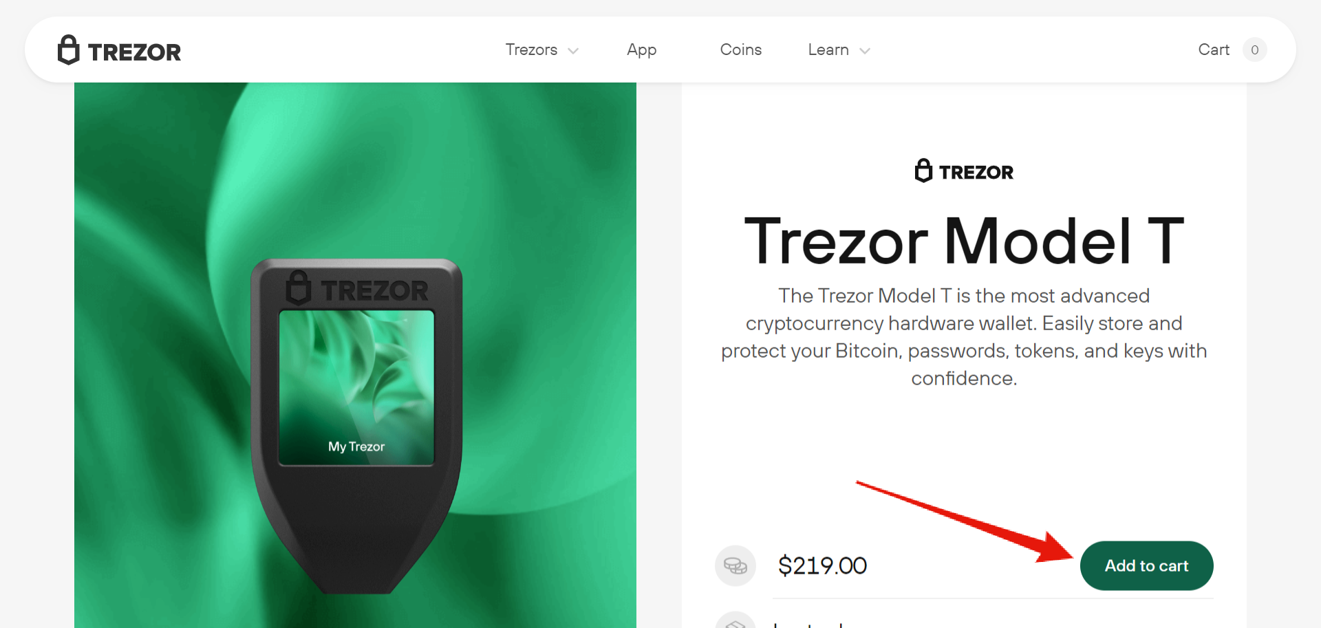 Trezor Model T | Crypto Wallet | Trezor Australia