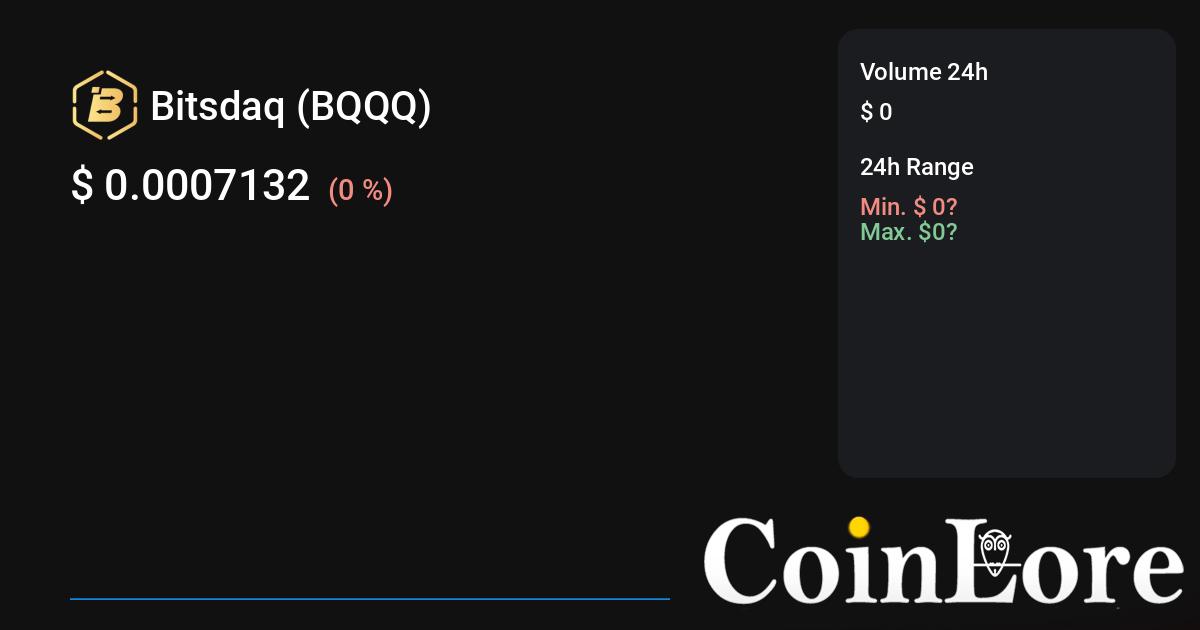 Bitsdaq Price Today - BQQQ Price Chart & Market Cap | CoinCodex