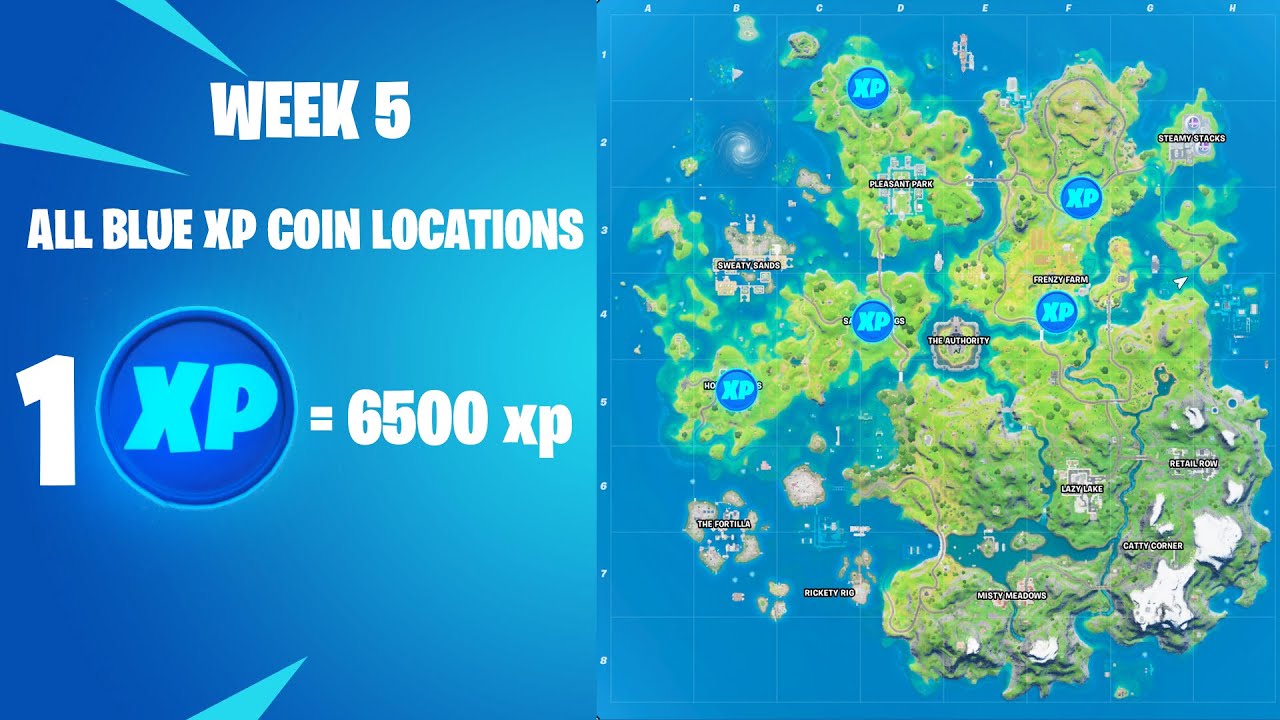 Where to find all of the Fortnite Chapter 2, season 4, week one XP coins - Dot Esports