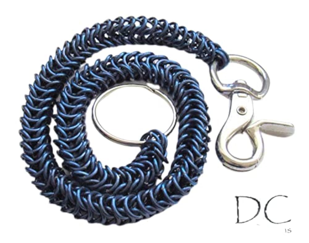 Mechanic Chain / Wallet Chain - Black and Blue – Debria's Designs