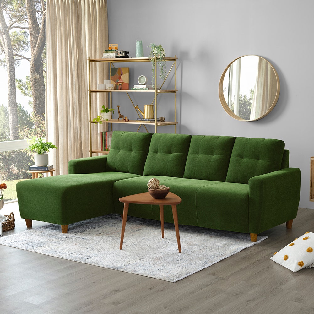 Buy Windsor Grey L Shape Sofa Set Online in India - PlusOne