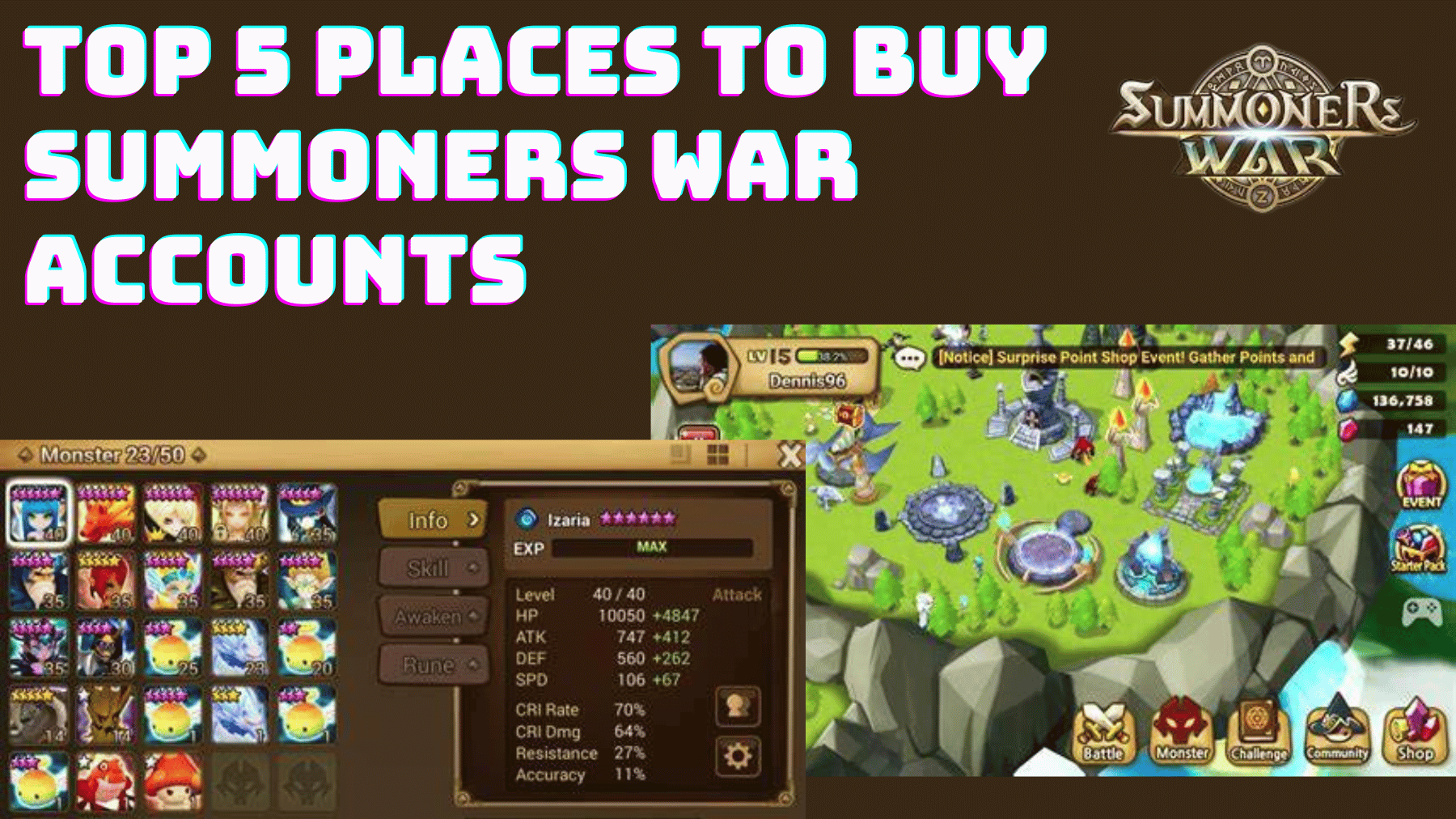Summoners War Accounts - Buy Sell Trade
