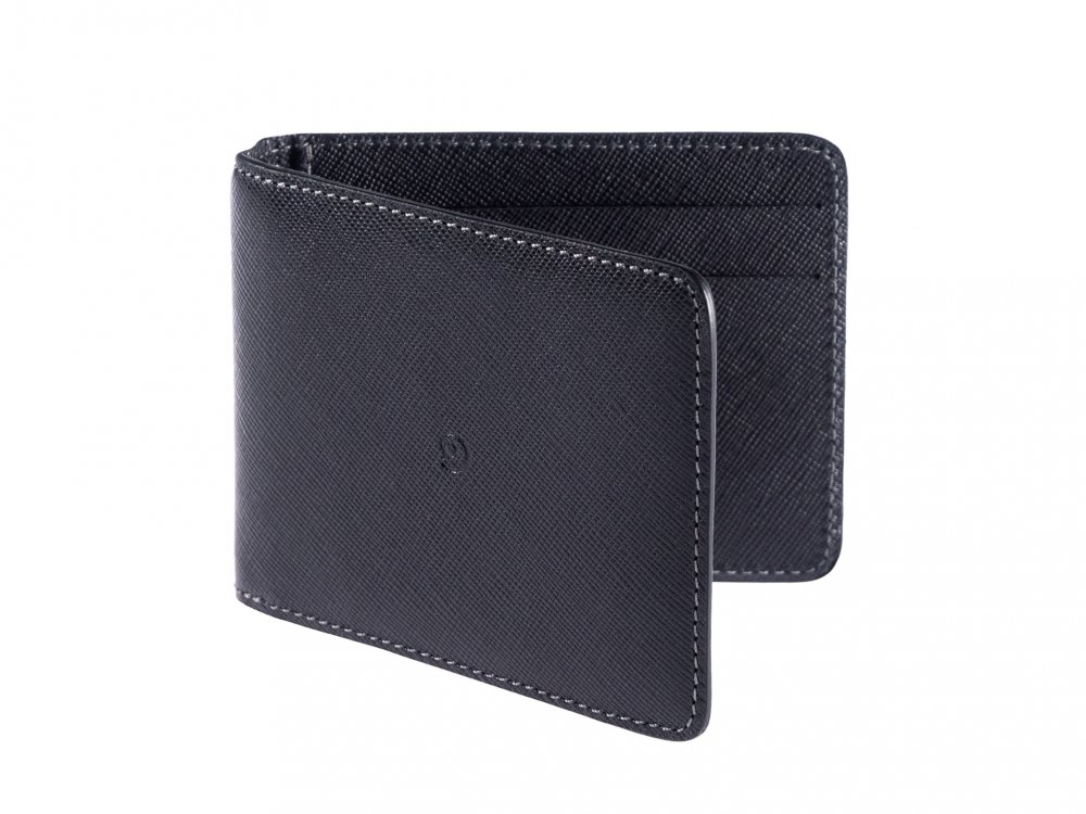 Saffiano Leather Crosshatch Pattern Money Clip - Kinzd RFID Blocking Wallet