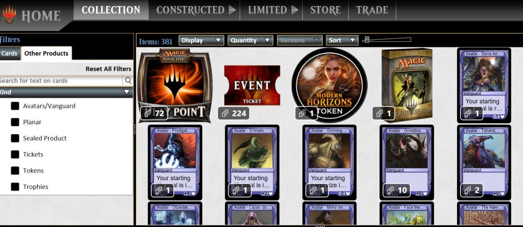 Magic Online Price List | Standard