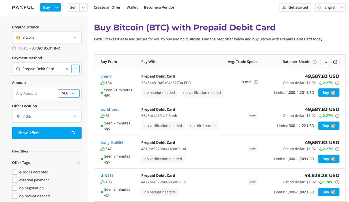 Buy Bitcoin, Ethereum with Vanilla Visa Gift Card