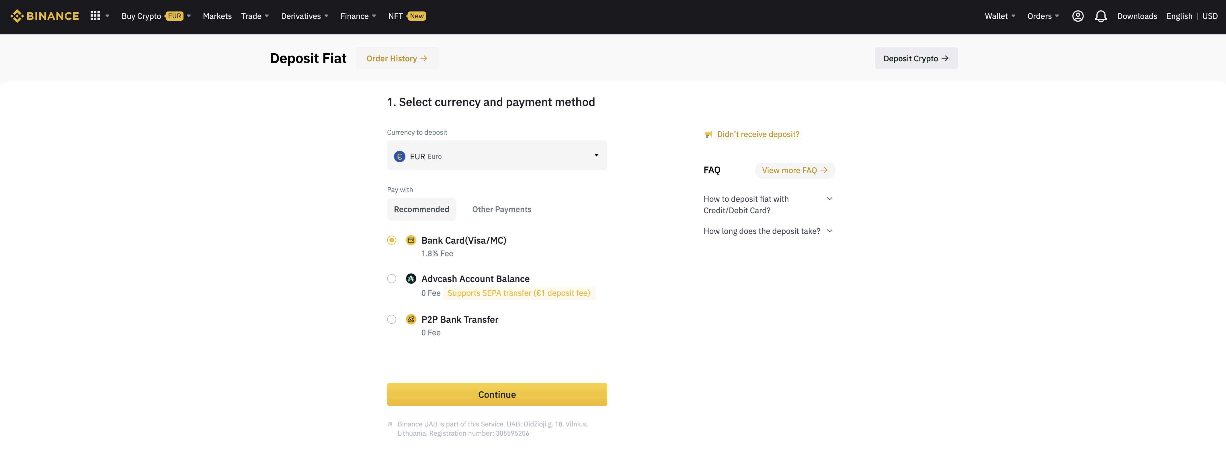 How to Deposit Money Into Binance - Dappgrid